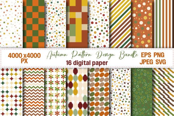 Autumn Pattern Design Bundle Graphics