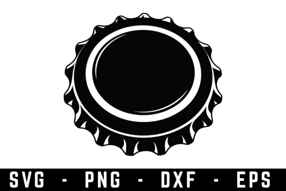 Beer Bottle Cap Graphic for Crafts