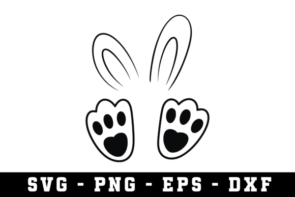 Bunny Ears with Paw Svg for Creative Crafts