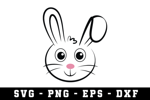 Bunny Face Svg Graphic for Crafts