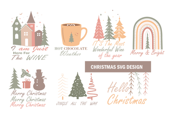 Christmas SVG Bundle Design: A Graphic Asset for Crafts and Branding