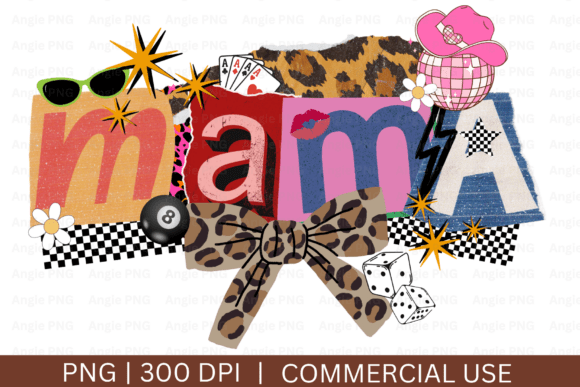 Collage Mama PNG: A Graphic Asset for Creative Publishers