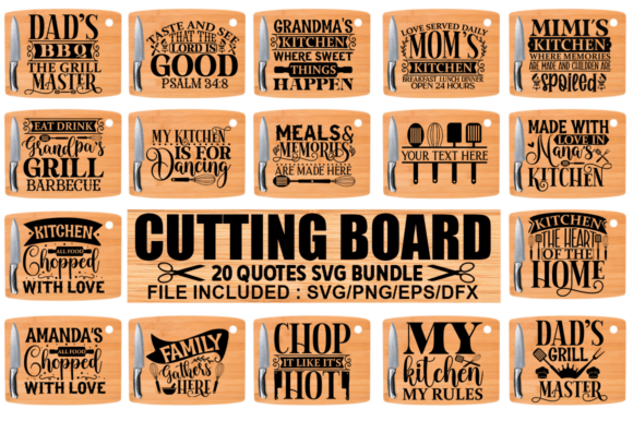 Cutting Board Graphics for Crafts