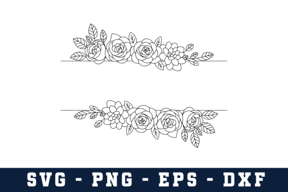 Floral Border Svg Graphics for Crafts