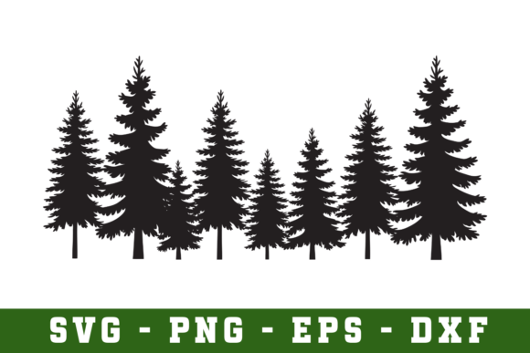 Forest Trees Svg Cut File for Crafts and Graphics