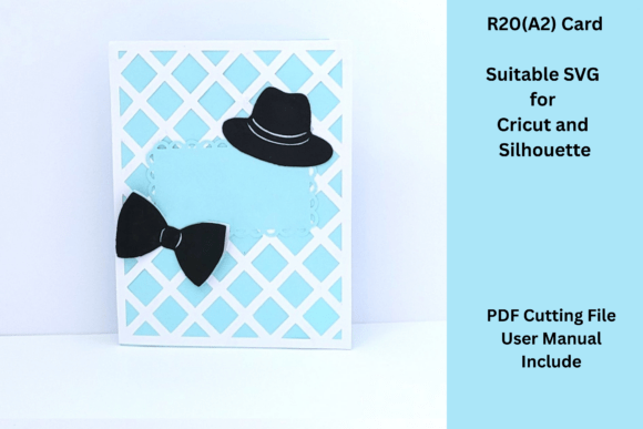 Gentleman Card 3D SVG for Greeting Cards