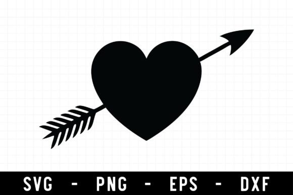 Heart, Arrow Heart Svg for Crafts and Graphics