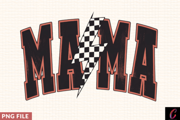 Mama Lightning Bolt Graphics for Modern Editorial Design