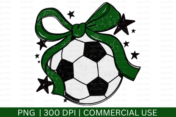 Preppy Soccer Coquette Bow Graphics for Crafts