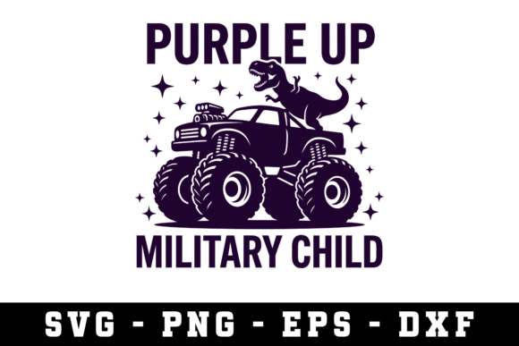 Purple Up Military Child Svg Graphics for Crafts