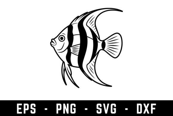 Sea Fish Svg Graphic for Crafts and Web Design