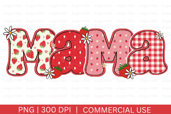 Summer Strawberry Mama PNG: A Graphic Asset for Crafts and Branding