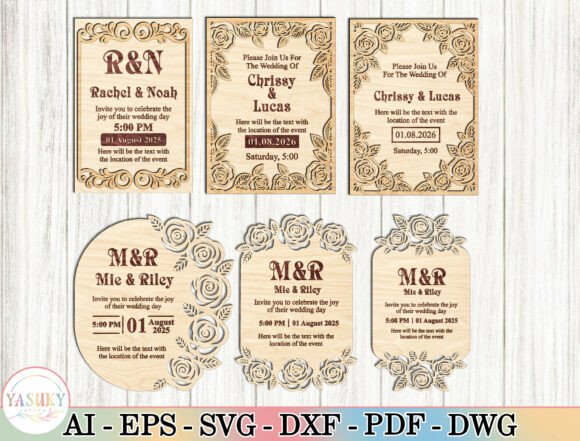 Wedding Laser Cutting SVG for Ecommerce